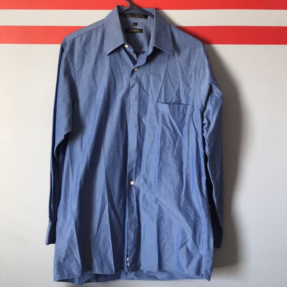 DKNY Mens Blue Dress Shirt. 15 32/33